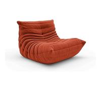 Poltrona lounge in morbido mohair beige Teddy Lazy Sofa Chair Sedie Love Seat Sedia da pavimento (arancione 85 cm) Accogliente seduta in peluche per soggiorno, camera da letto o cameretta con design