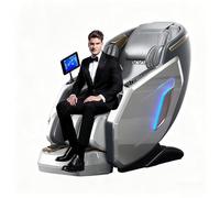 Poltrona massaggiante 4D di alta gamma, stretching e rilassamento in stile thailandese massaggio con sospensione a gravità zero controllo vocale tramite intelligenza artificiale in inglese(Gray)