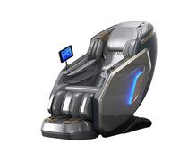 Poltrona massaggiante 4D per un sonno profondo e relax notturno, ruote universali nella parte inferiore doppi binari SL rilevamento AI poltrona reclinabile massaggio completo del corpo(Gray)