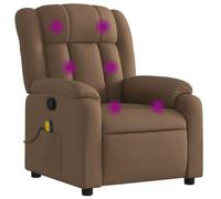 Poltrona massaggiante in tessuto marrone - Comodo pouf per soggiorno e camera da letto, design durevole con rivestimento morbido, relax dopo una lunga giornata