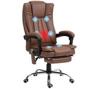 Poltrona massaggiante reclinabile Vinsetto a 6 punti Massaggio marrone