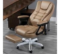 Poltrona massaggiante riscaldata con supporto ergonomico, poggiapiedi e cuscino lombare per il massimo comfort in ambienti dirigenti e operativi