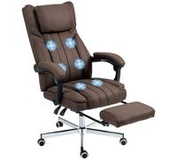 Poltrona massaggiante Vinsetto con telecomando massaggiante a 6 punti marrone scuro