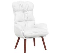 Poltrona Moderna Bianco in Pelle Sintetica Design Ergonomico Stile Seduta Interna Perfetto per Soggiorno Camera da Letto Studio Confortevole e Resistente Ideale per Lettura Rilassamento Sedia Versati