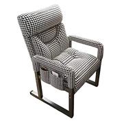 Poltrona moderna con schienale alare con poggiapiedi, comoda sedia da salotto per anziani, design anti-caduta, ideale per soggiorno, piccolo computer, casa, ufficio, elegante motivo a reticolo,