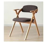 Poltrona moderna di metà secolo, imbottita, con cuscino e struttura in legno, elegante grigio scuro, perfetta per soggiorno, cucina, ufficio, comoda seduta