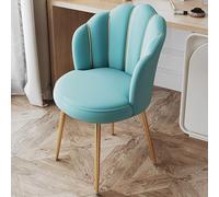 Poltrona moderna ed elegante per camera da letto con schienale, struttura in acciaio al carbonio e comodo cuscino in spugna/lattice, compatta, 31 x 31 x 74 cm, ideale per trucco da toeletta, 6 opzioni