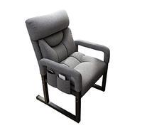 Poltrona moderna grigia con poggiapiedi, comoda sedia da salotto con schienale alare, per anziani, piccoli computer, casa, ufficio, design anti caduta, ideale per uno stile di vita sedentario