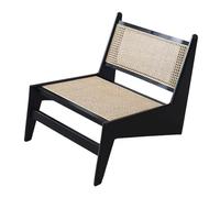 Poltrona moderna in rattan, design senza braccioli per una seduta comoda, perfetta per soggiorno, ufficio e balcone