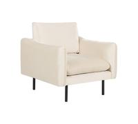Poltrona moderna in velluto Beige chiaro con gambe nere Vinterbro