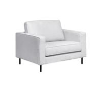 Poltrona moderna minimalista in tessuto Cuscini gambe in metallo Grigio chiaro S