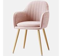 Poltrona moderna per camera da letto, in acciaio al carbonio e schiuma, sedia compatta per il trucco, 43 x 36 x 77 cm (beige, grigio, blu) - Accento elegante per piccoli spazi