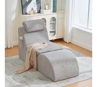 Poltrona moderna per il tempo libero dal design unico, ergonomica, in schiuma di compressione altamente elastica, seduta rimovibile e tasca laterale per una seduta confortevole nella vita di tutti i