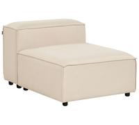 Poltrona modulare componibile 1 posto sezione divano gambe nere tessuto beige A