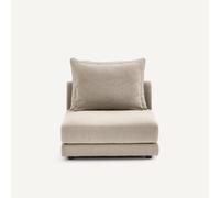 Poltrona modulare in tweed, TIBERIO Beige 1 posto
