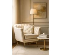 Poltrona morbida e accogliente BUDAPEST combina comfort e design Dimensioni 130x83xh 91 cm Altezza seduta 44,5 - peso 23 kg colore avorio crema chiaro avorio