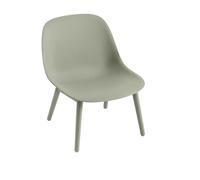 Poltrona Muuto in Fibra con Base in Legno Verde
