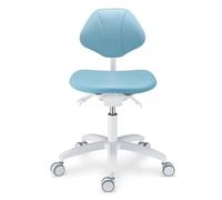 Poltrona odontoiatrica Dentista Sgabello del medico Sedia per assistente dentale Sedia mobile regolabile in pelle PU per cliniche, studi dentistici, laboratori, A