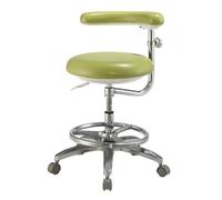 Poltrona odontoiatrica, sedia per assistente odontoiatrico, sgabello regolabile, rotazione a 360°, braccioli per ufficio, dentista, laboratorio e salone di bellezza a casa, verde