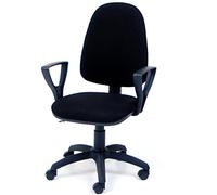 Poltrona operativa nera da ufficio per studio da cameretta