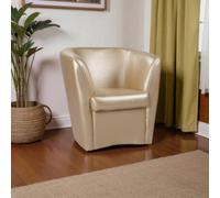 Poltrona Oro in ecopelle per casa ufficio - Valentina