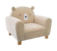 Poltrona per bambini a forma di animale con orecchie d orso, beige