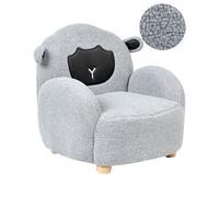 Poltrona per bambini Sedia imbottita forma di pecora per bambini Boucle Grigio U