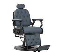 Poltrona per barbiere, barber chair | FRANCESCO (nero spazzolato/grafite)