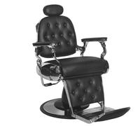 Poltrona per barbiere, barber chair | FRANCESCO (silver/nero)