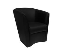 Poltrona per casa ufficio Valentina in ecopelle Nero