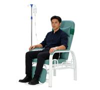 Poltrona per Clinica Medica con Supporto, Poltrona per Prelievo di Sangue Cliniche Semi Reclinabili, Schienale Regolabile da 90° a 165°, con Poggiatesta, per Cliniche(Green)