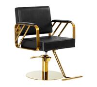 Poltrona per negozio parrucchiere | Gabbiano GENUA (oro/nero)