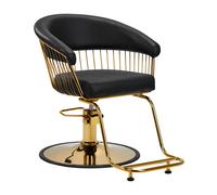Poltrona per parrucchiera | LILLE (oro/nero pistone dorato)