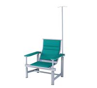 Poltrona Per Prelievo di Sangue Con Braccioli，poltrona Medica In Pelle Per Prelievo Di Sangue Con Seduta Morbida Imbottita，poltrona Per Infusione Singola Con Asta Portaflebo Regolabile (Single green)