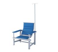 Poltrona Per Prelievo di Sangue Con Braccioli，poltrona Medica In Pelle Per Prelievo Di Sangue Con Seduta Morbida Imbottita，poltrona Per Infusione Singola Con Asta Portaflebo Regolabile (Single blue)