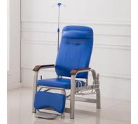 Poltrona Per Prelievo Di Sangue In Pelle,poltrona Per Infusione Singola Labs Clinics Con Seduta Morbida Imbottita,Sedie Per Reception Poltrona Per Sala D'attesa (blue, Wooden armrests)