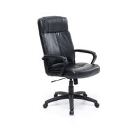 Poltrona per ufficio Direzionale mod. Master eco pelle colore nero 62x65x110 cm