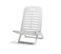 Poltrona Playa Pieghevole In Resina Bianca, 42X58X64