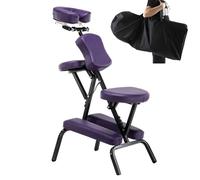 Poltrona portatile per tatuaggi, regolabile, con custodia per il trasporto, per trattamenti di bellezza e spa (viola)