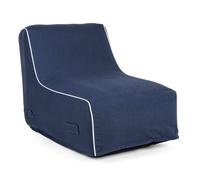 Poltrona Pouf Chaise Lounge Gonfiabile 90x60x70 cm in Poliestere Rihanna Blu