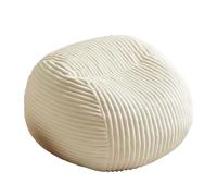 Poltrona pouf in velluto a gamma con memory foam, per adulti, e confortevole, da terra, per , adatta per camera da letto, soggiorno, dormitorio (Grigio/Beige)