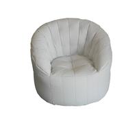 Poltrona Pouf Tortuga in Similpelle Bianca Avalli