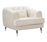 Poltrona Praga 93x71x86 cm in Poliestere Crema/Oro