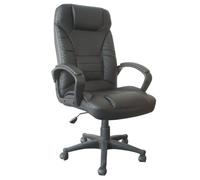 Poltrona presidenziale con braccioli con sistema di elevazione a Gas 65x70xh103 min 114 max peso 17,9 colore nero mod Portland nero