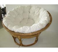 POLTRONA RATTAN VIMINI PAPASAN CON TORCIGLIONE 115 CM CON CUSCINO DA GIARDINO