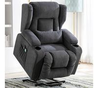 Poltrona reclinabile COMHOMA poltrona massaggiante con sollevamento elettrico e superficie in tessuto poltrona TV poltrona con sollevamento elettrico con funzione reclinabile tessuto