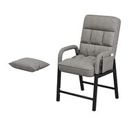 Poltrona reclinabile con schienale alato, chaise longue per interni con braccioli, gambe moderne in acciaio e tasche portaoggetti, divano imbottito singolo regolabile per soggiorno, grigio chiaro