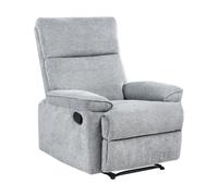 Poltrona reclinabile in tessuto grigio Everton