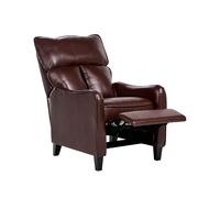 Poltrona recliner in pelle sintetica marrone Royston