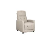 DecHome Poltrona Relax Reclinabile con Movimento Manuale in Tessuto 65.5x85.5x102.5 cm colore Beige